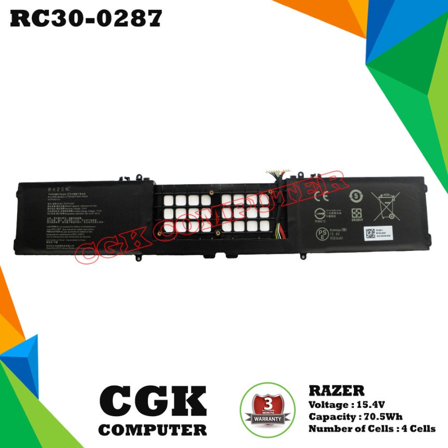 Baterai Laptop for Razer BLADE PRO 17 2019 FHD GEFORCE RTX series