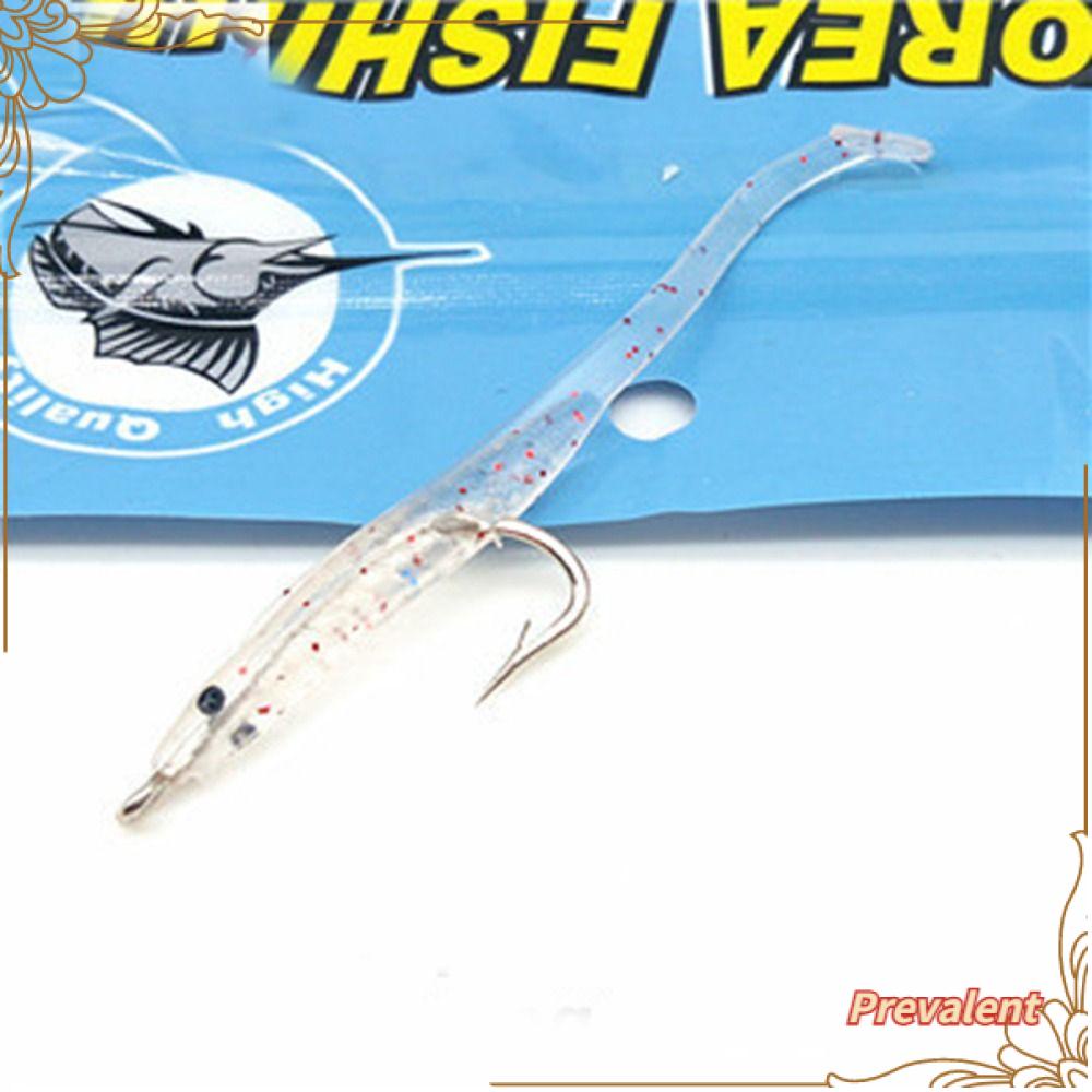 Preva 10pcs/lot Umpan Belut Ikan Luminous Tahan Lama 7cm/1g Lead Jig Head