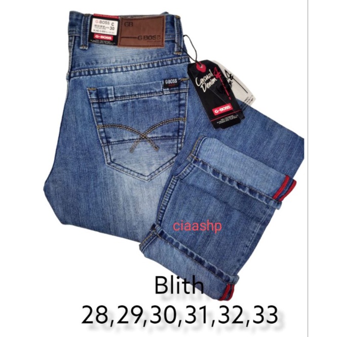 celana panjang jeans pria merk G BOSS ORI