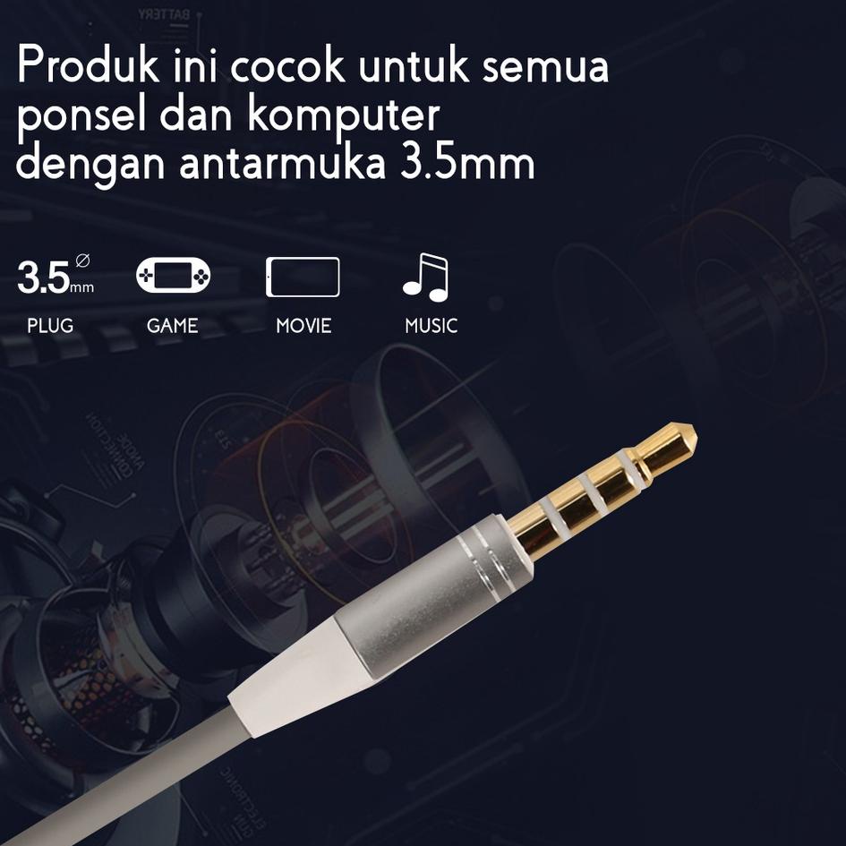 Langsung Atc MINISO Hi-Fi Earphone Stereo Headset Mic In-ear Aluminium Earphones in-line mic with HD