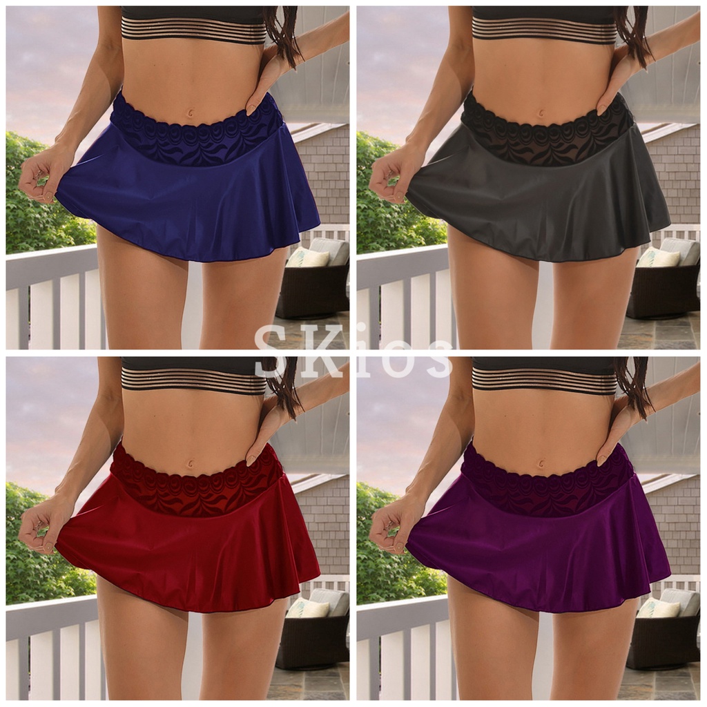 Sexy Lingerie Semi Transparan Mini Skirt Rok Mini L438