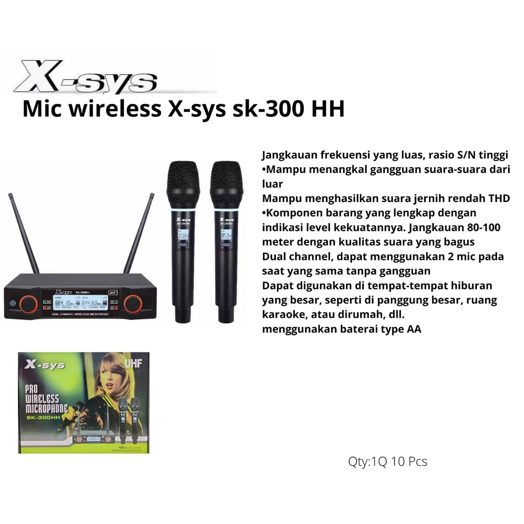 mic wireless x sys glx29v co/ microphone wireless x-sys glx29v-co