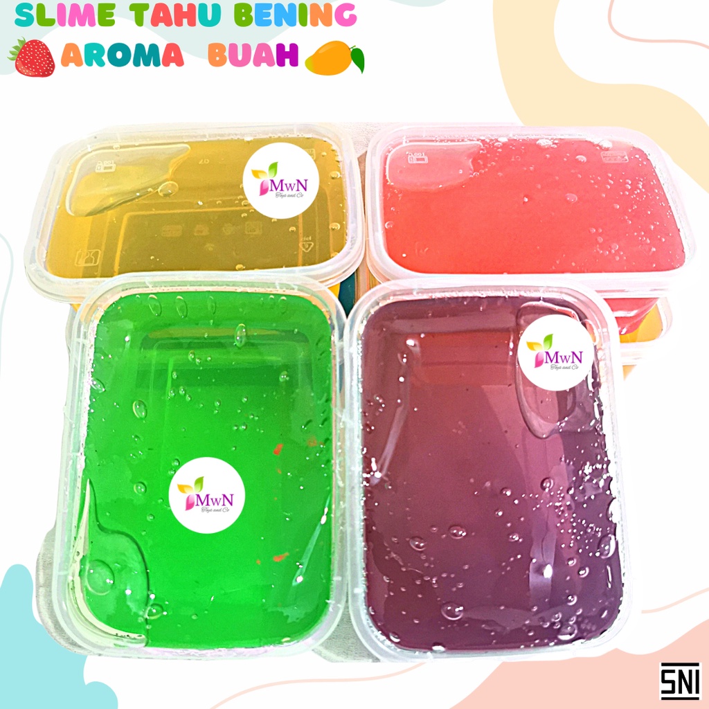 MWN Mainan Slime Anak Tahu Bening Wangi Aroma Buah