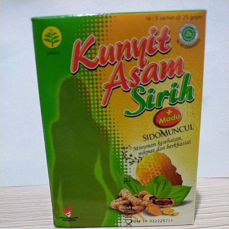 

kunyit sirih sidomuncul jamu herbal 1 box 5 sachet @ 25 gr