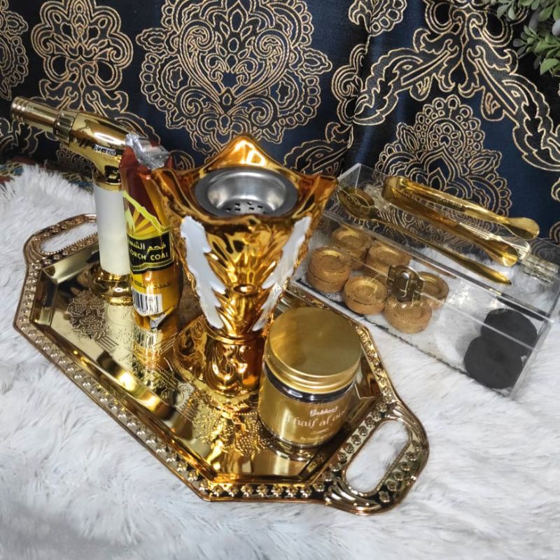 mabkharah set gold lengkap