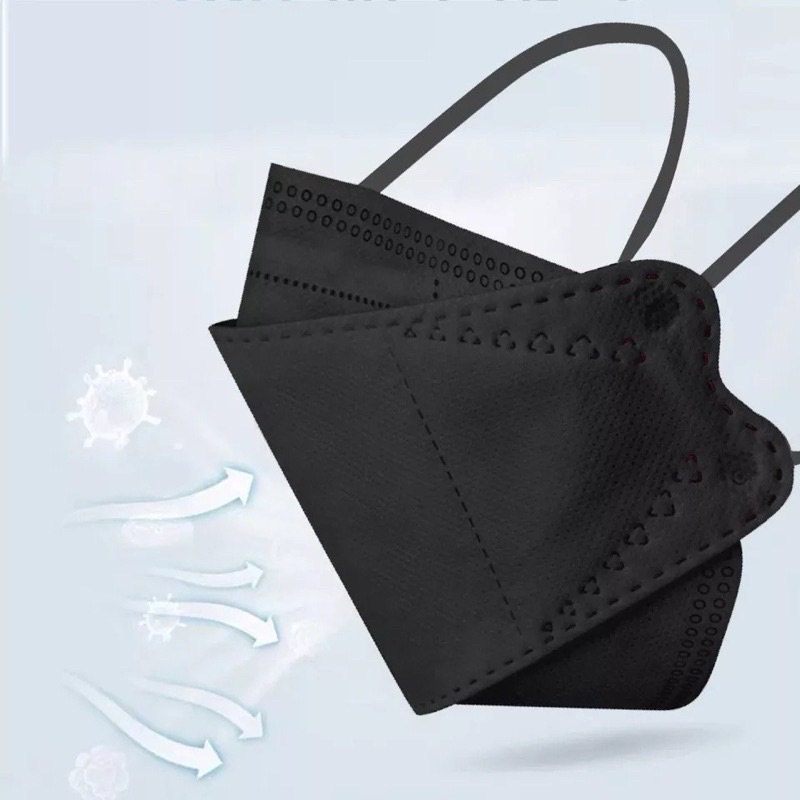 MASKER KF94 PUTIH / HITAM ISI 10PCS / KF 94 WARNA MIX