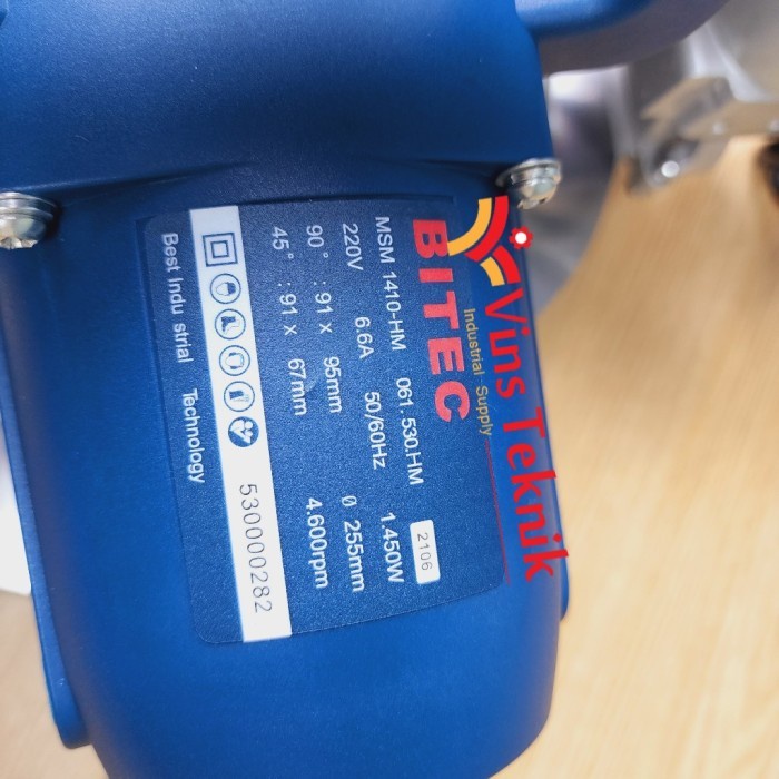 Miter Saw Msm 1410 An Bitec Msm1410-An Mesin Gergaji Mitre Saw 10Inch