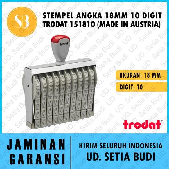 

Terlaris Stempel Angka 18mm 10 Digit Trodat 151810 Made in Austria Termurah