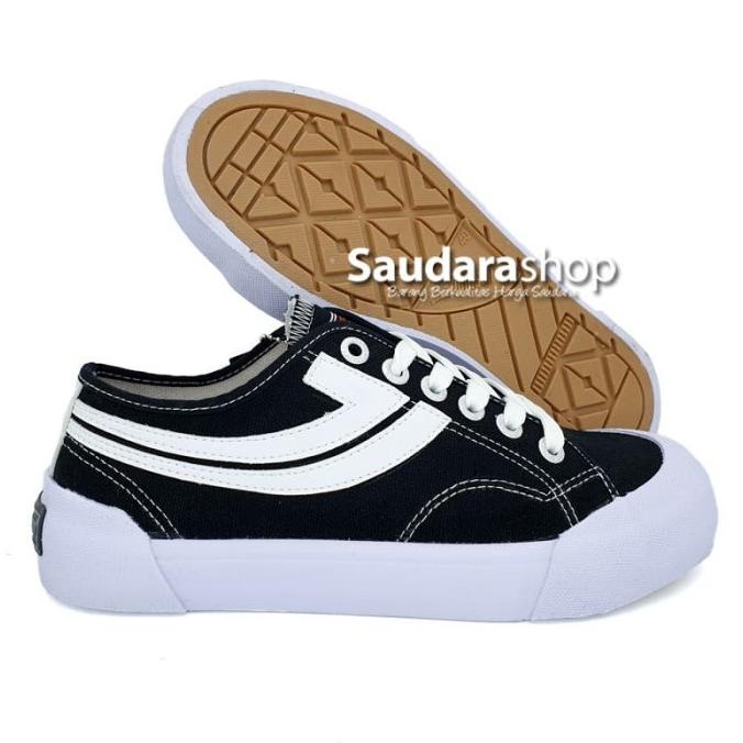 Sepatu Johnson Galaxy Pro Low Black White / Johnson Black White Lowcut