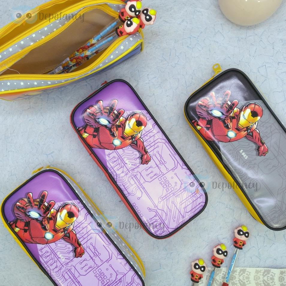 

⇹ Kotak Pensil 2 Retsleting Heroes S665 / Tempat Pensil / Tepak Pensil / Pencil Case / Boks Pensil / Box Pen ィ