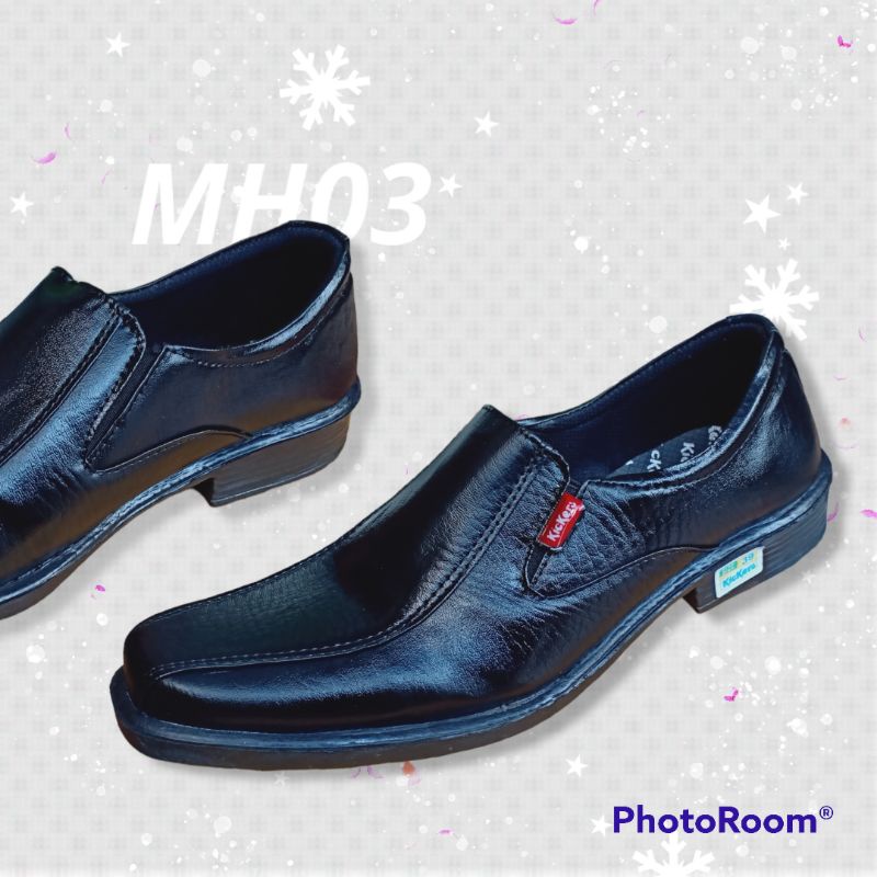 Sepatu Pantofel Pria MH03 Hitam Terbaru Sepatu Kerja Kantor Dinas