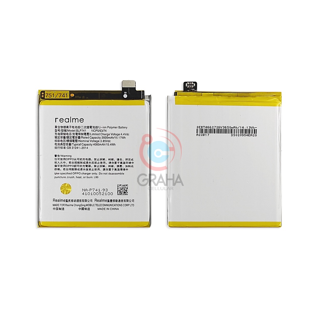 BATERAI / BATTERY / BATRE REALME XT BLP-741 ORI