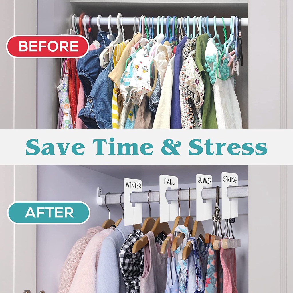 10pcs Pakaian Warna Size Dividing Tag Coat Shirt Scarf Classify Board Writable Garment Sort Cards Closet Pakaian Menandai Pemisah Untuk Asrama Keluarga Hotel Dress Shop