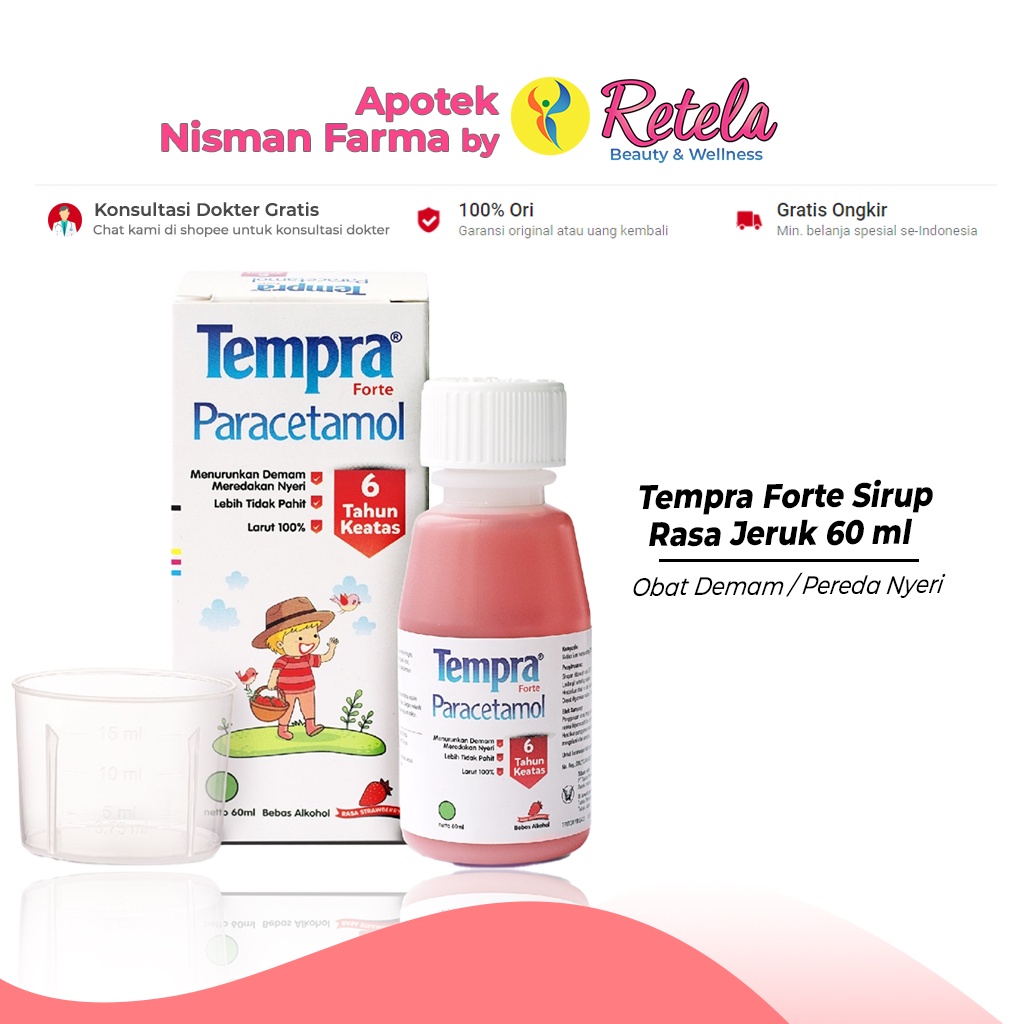 Jual Tempra Forte Sirup Rasa Jeruk Ml Obat Demam Penurun Panas