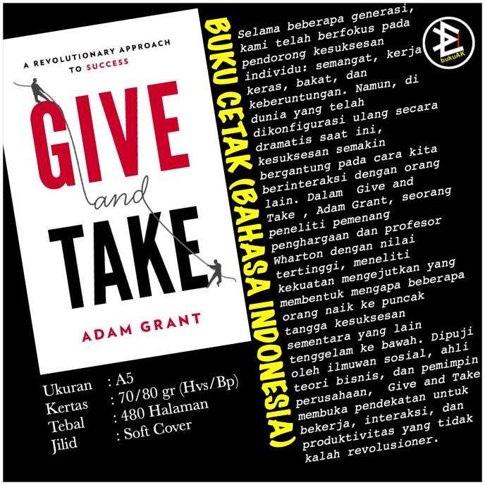 

Give And Take - Adam Grant (Buku Cetak)