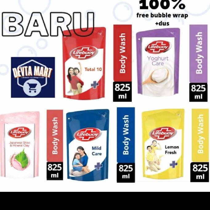 PROMO SERU (BISA COD) Sabun mandi cair Lifebuoy 850ml /900ml kemasan baru murah devtamart TERLARIS T