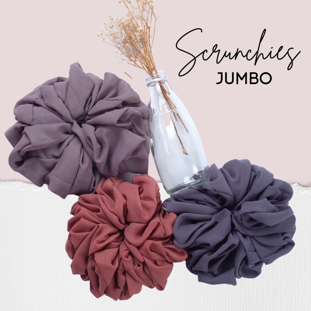 Scrunchie Hijab Jumbo / Ikat Rambut / Cepol Hijab Anti Pusing