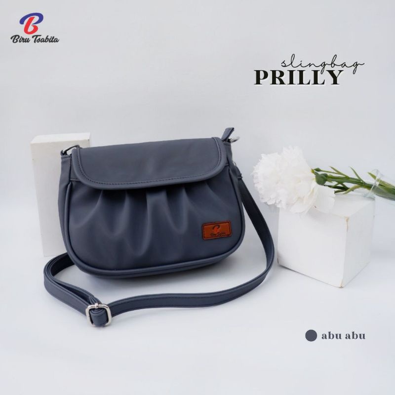 PRILLY SLING BAG BY BIRU TSABITA BAHAN CHOCOLT ANTI AIR WATERPROOF PREMIUM TAS SELEMPANG PREMIUM