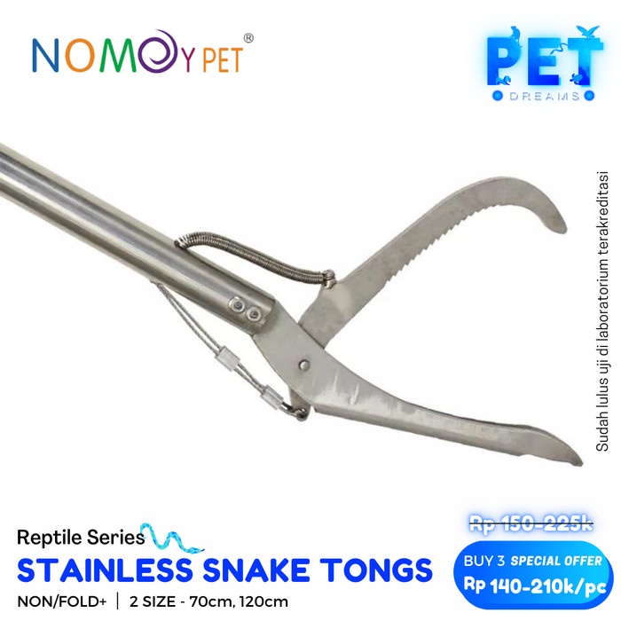 NOMOY SNAKE TONGS 70cm 120cm TONGKAT STAINLESS GRAB STICK ALAT PENJEPIT HOOK PENANGKAP STIK JEPIT ULAR