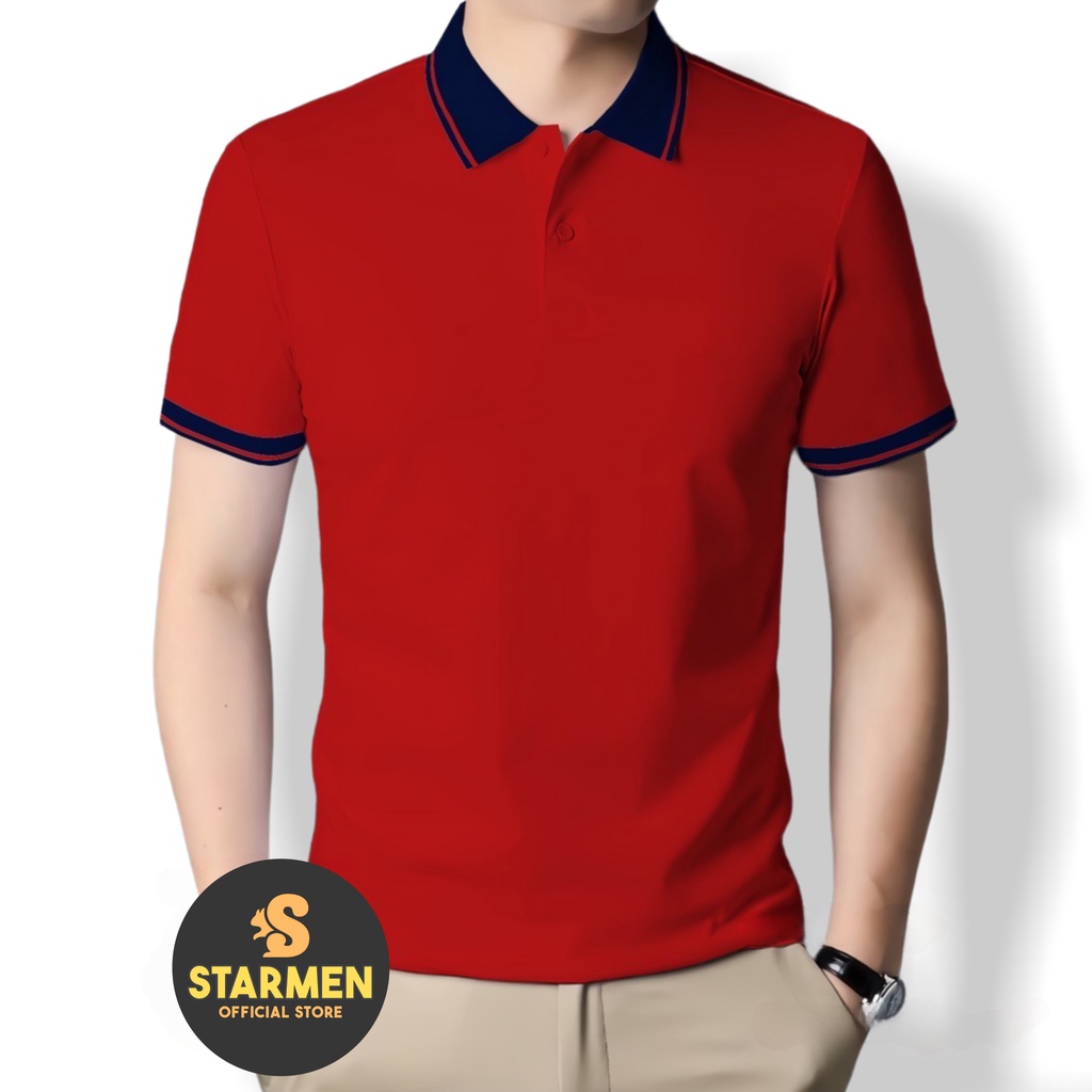 Kaos Polo Atasan Tshirt Pria Kerah Wangki Big List