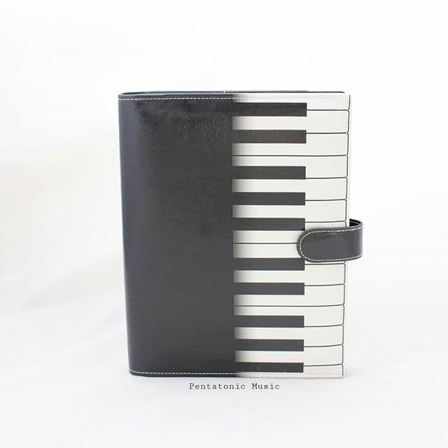 BINDER LUCU MOTIF PIANO KEYBOARD RING BINDER 26 RING KADO HADIAH UNIK