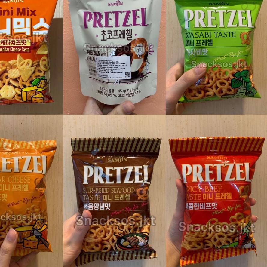 

STAR BRANDS SAMJIN PRETZEL CHEDDAR CHEESE TASTE / SPICY BEEF / STIR-FRIED SEAFOOD / WASABI / SAMJIN MINI MIX CHEDDAR