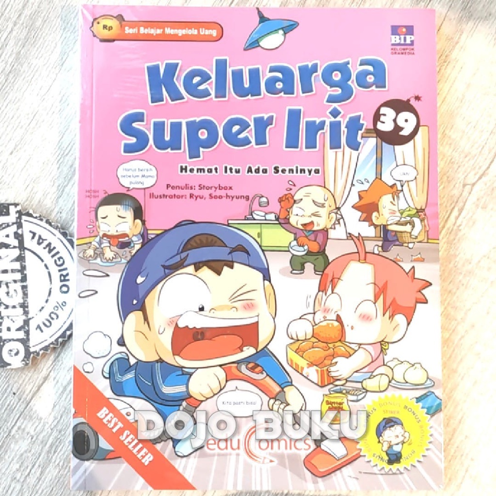 Buku Educomics Keluarga Super Irit 39: Hemat Itu Ada Seninya