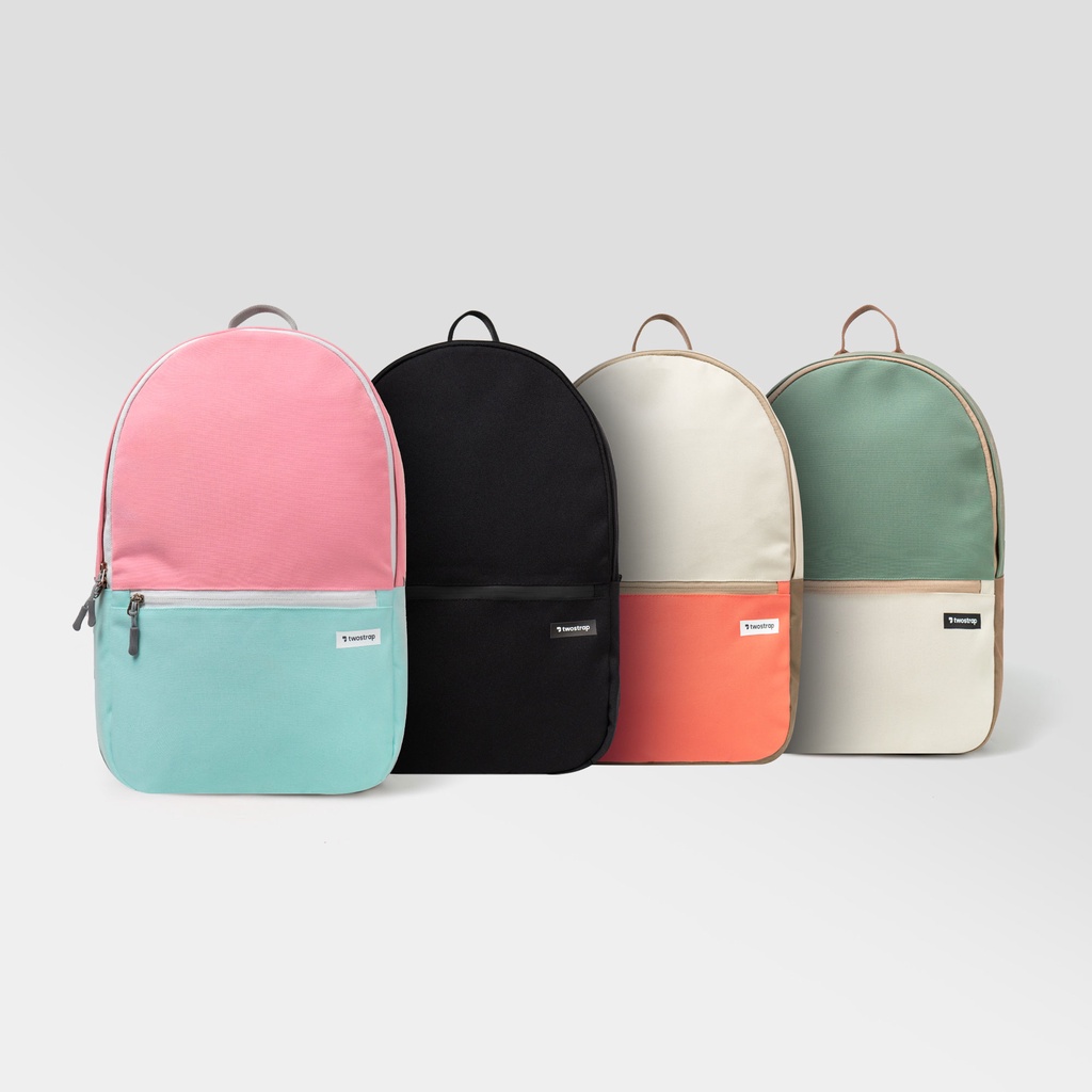 TWOSTRAP Tas Ransel Water Resistant Laptop 15.6 Inch Keperluan Backpack Sekolah dan Kuliah Wanita Pria Vecta 2.0