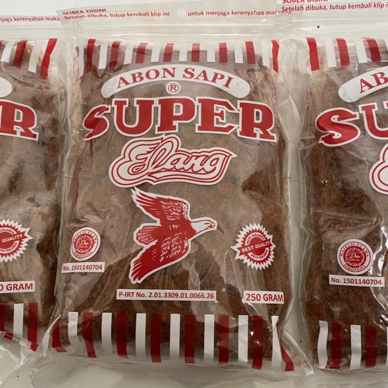 

Abon Sapi Super Cap Elang Asli Boyolali 100gr 250gr 1kg