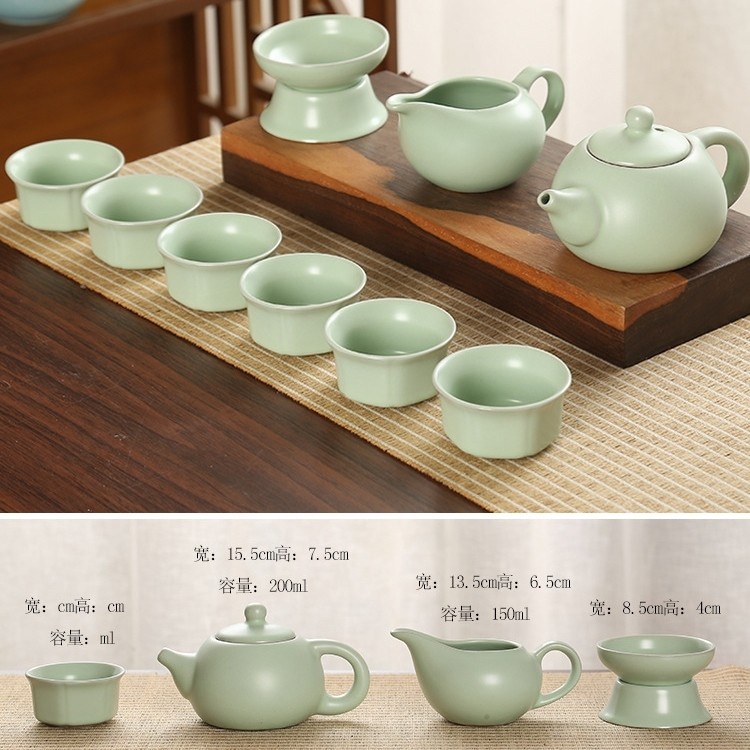 Chines Ceramic Tea Set Teko Teh Keramik 6 Cups 9in1