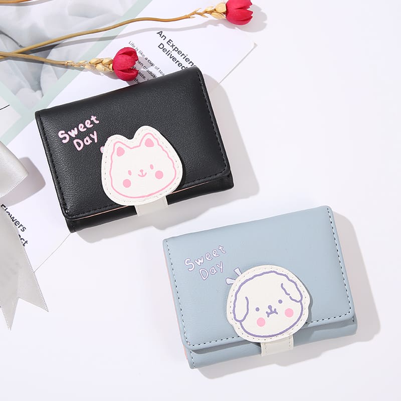 TSK - Dompet Lipat Karakter Wanita Lokal Animal Murah - Bisa COD