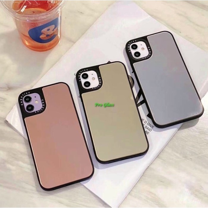 C120 Iphone 14 14 Plus 14 Pro 14 Pro MAX Casetify Mirror Glass Case Cermin