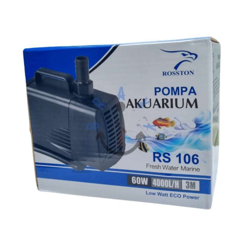 Rosston RS-106 RS106 RS 106 Pompa Celup Kolam Aquarium Hidroponik Powerhead 60 WATT HIGH 3 METER 4000 LITER PER JAM