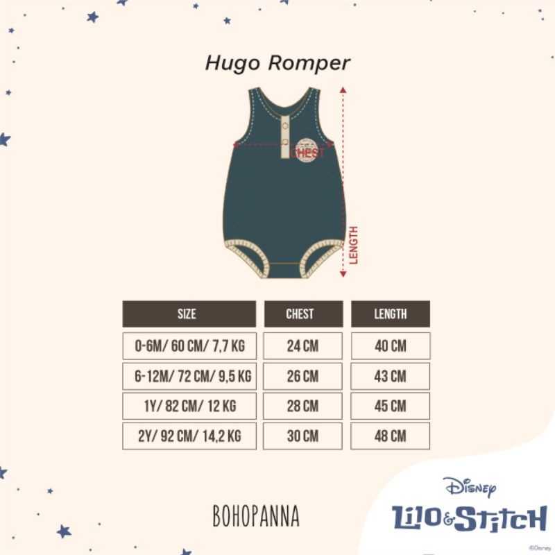 BOHOPANNA - HUGO ROMPER BOHOPANNA - JUMPER ANAK - ROMPER ANAK - BODYSUIT ANAK - BODYSUIT BAYI
