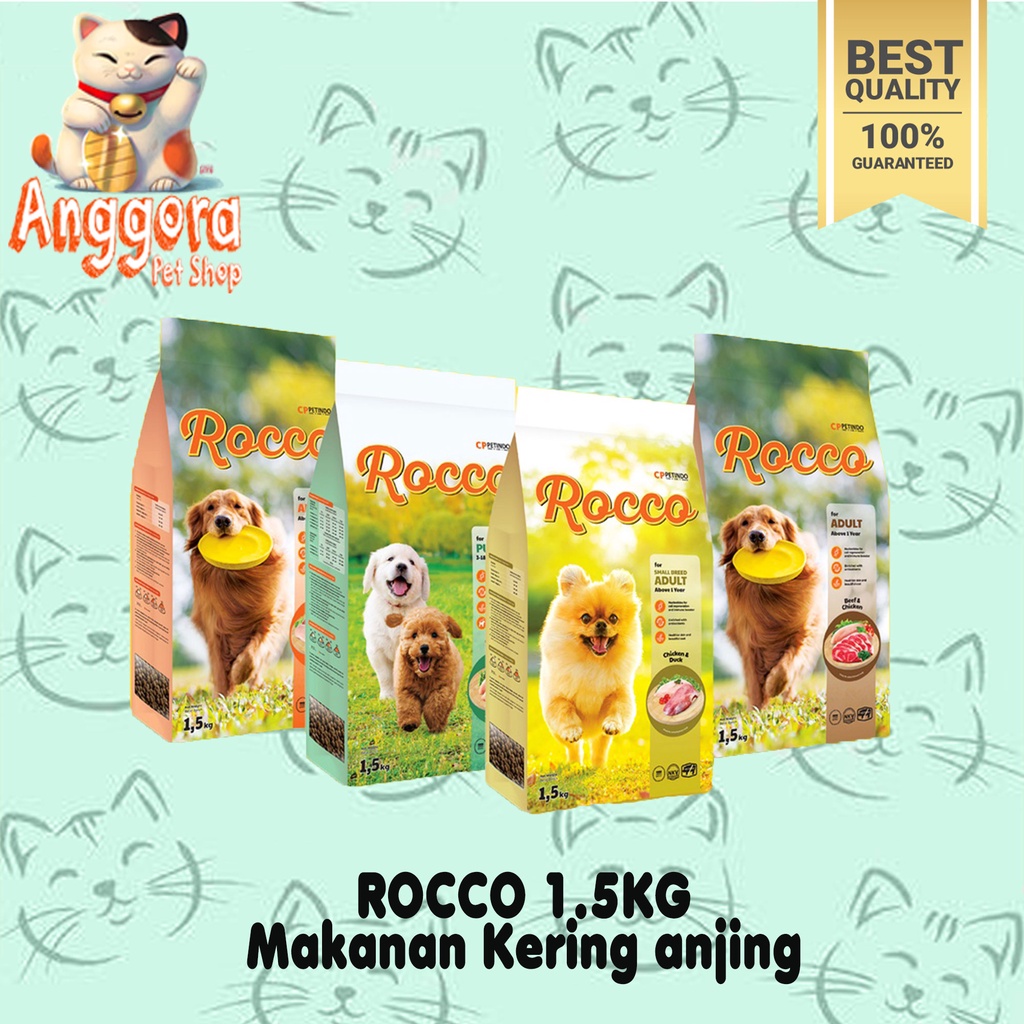 Makanan anjing murah Rocco Dog Food 1,5 Kg All Variant