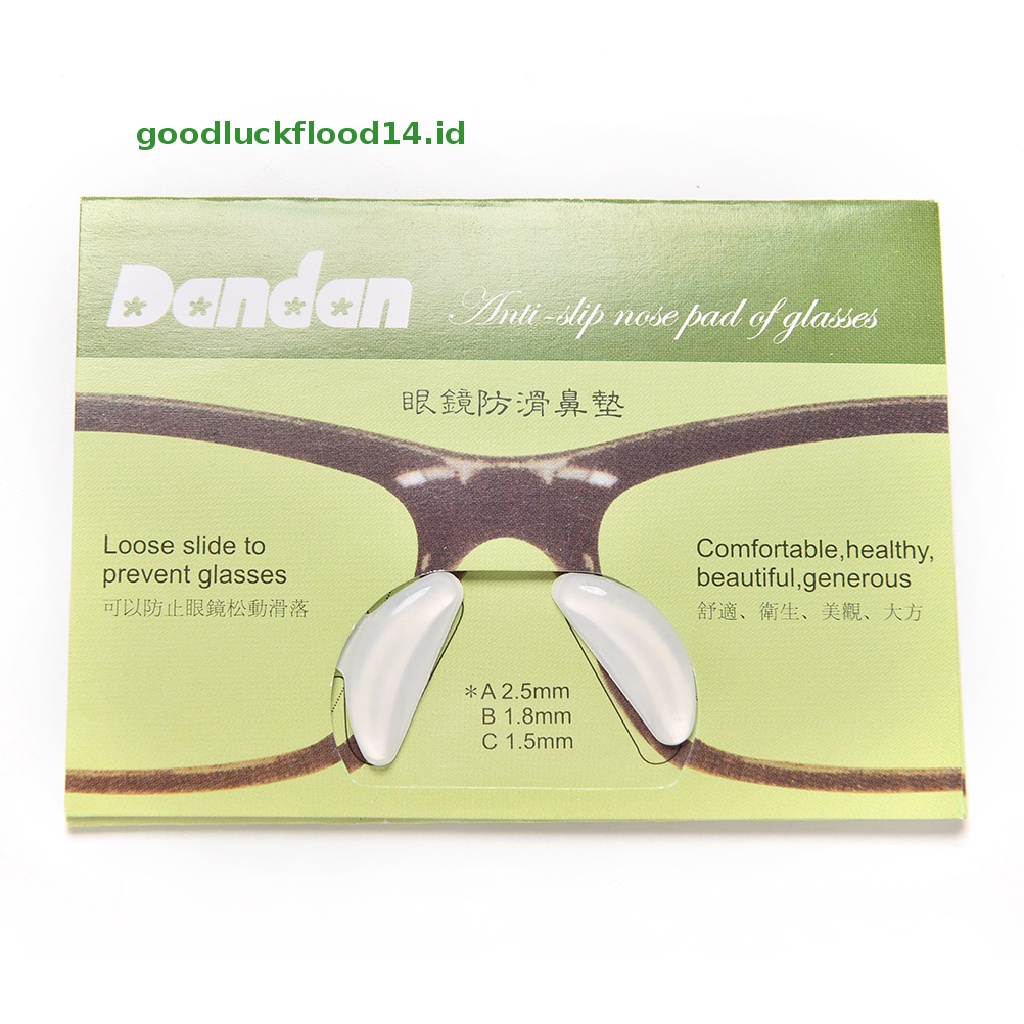 [GOOGFOUR] 5pasang Bantalan Hidung Silikon Anti Slip Untuk Kacamata Sunglass Glasses Spectacles [TOP]