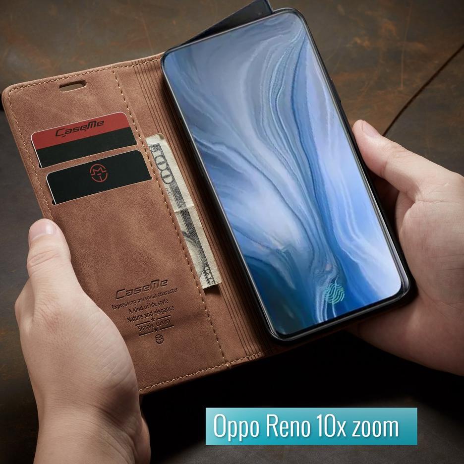 Terbaru FLIP CASE OPPO RENO 4 4F 4 PRO RENO4 F RENO2 F 2F RENO10X ZOOM CASEME ORIGINAL WALLET COVER