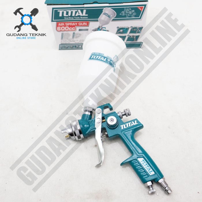 Air Spray Gun Tabung Kompresor Kapasitas 600 ml TAT10601 TOTAL / Alat Semprot Cat Spraygun Tabung Atas 600ml HVLP TAT 10601 TOTAL