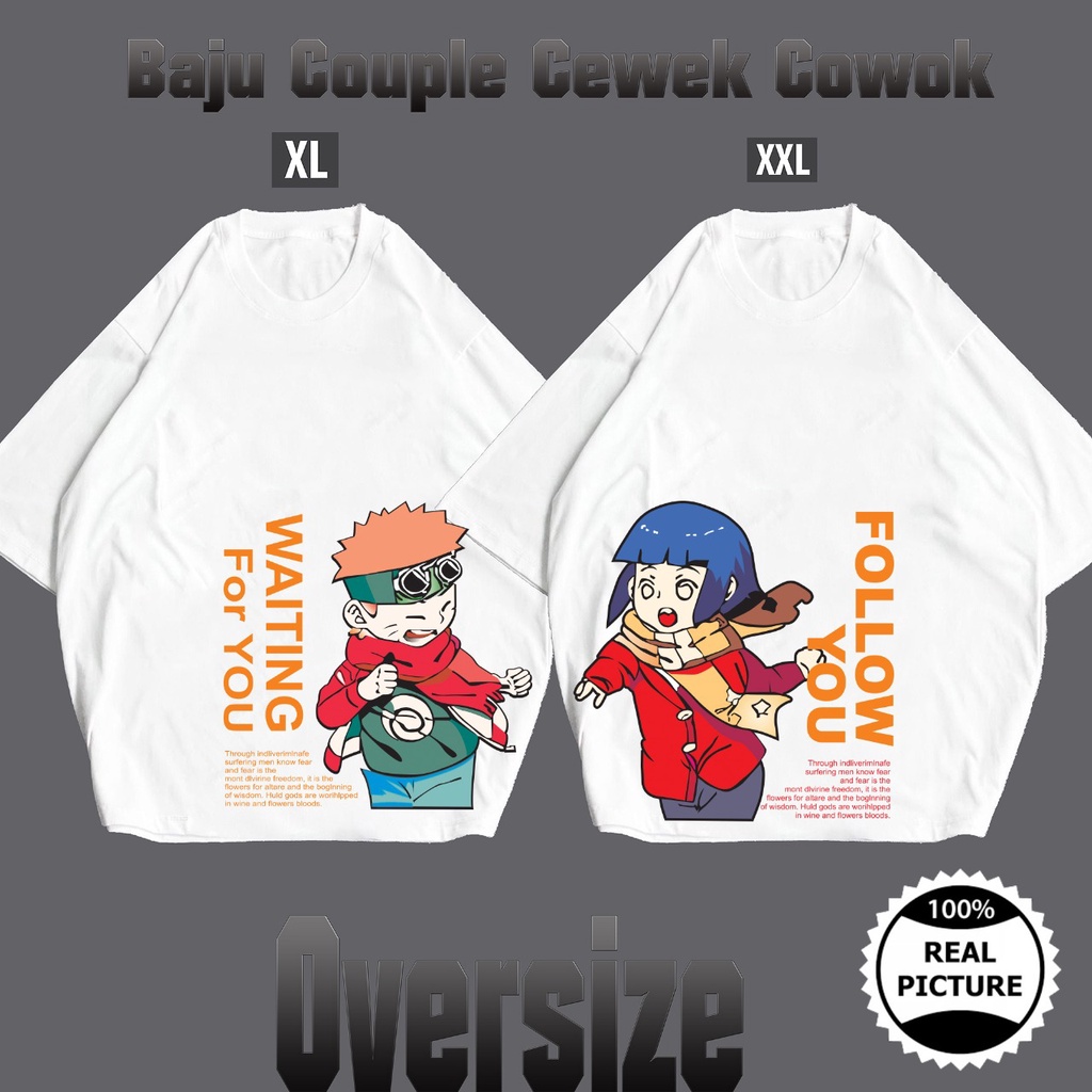 GSC - Kaos Oversize COUPLE CUSTOM / Kaos Oversize Couple / Sablon Digital DTF / Couple cewek cowok viral 24s