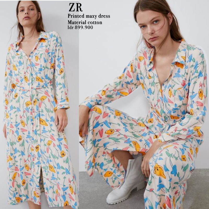 Zr printed maxy Dress