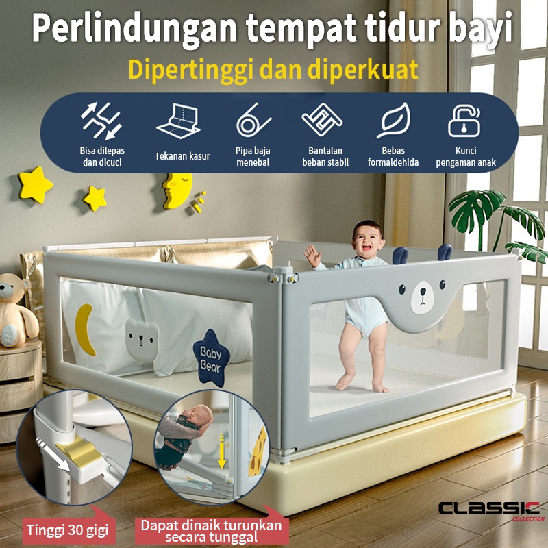 Baby Bedrail Bed Rail Pagar Pengaman Kasur Ranjang Bayi Pagar Tempat Tidur Untuk Anak Bed Safety