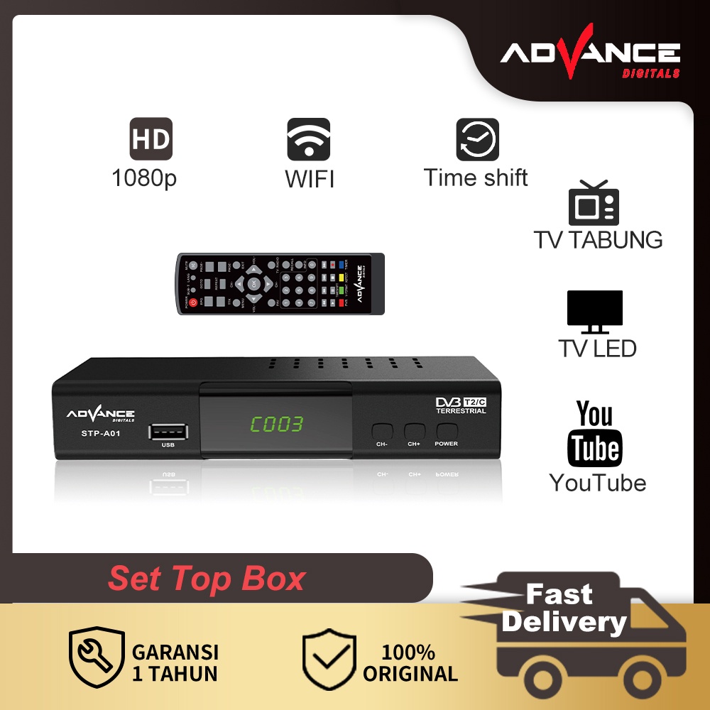 Advance  set top box dvb t2 / set box tv digital / box tv digital / set top box tv tabung / stb dvb t2 / setop box tv digital / set up box tv digital / stb matrix