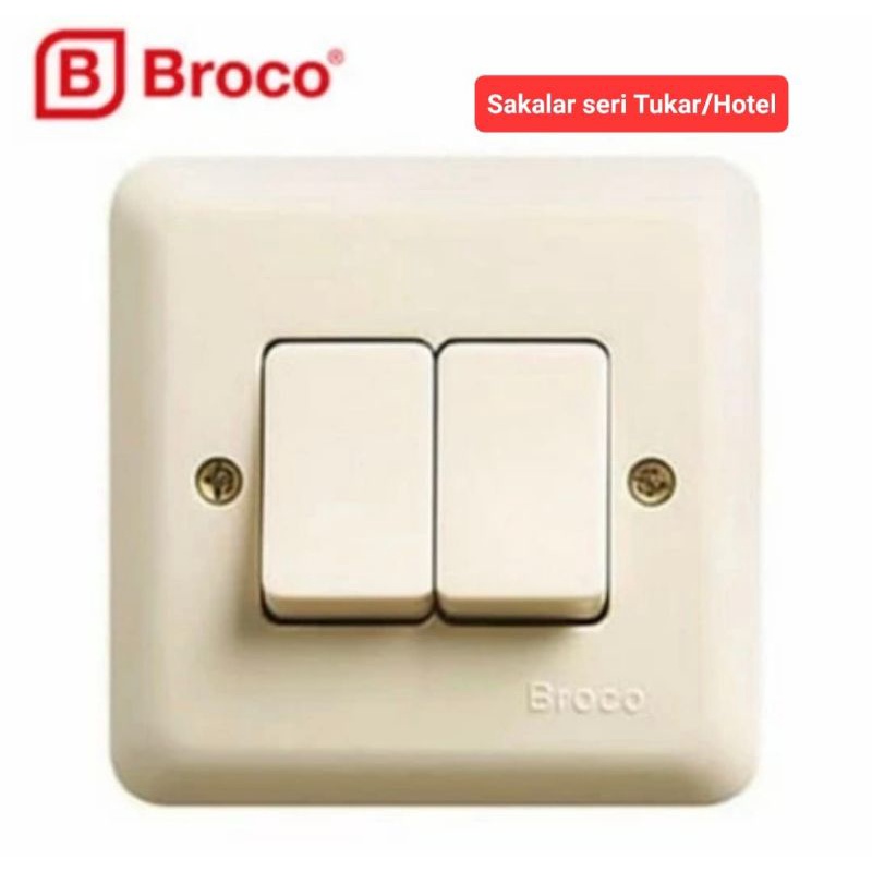 Saklar Seri Ganda IB Tanam Hotel/Tukar Broco New Gee