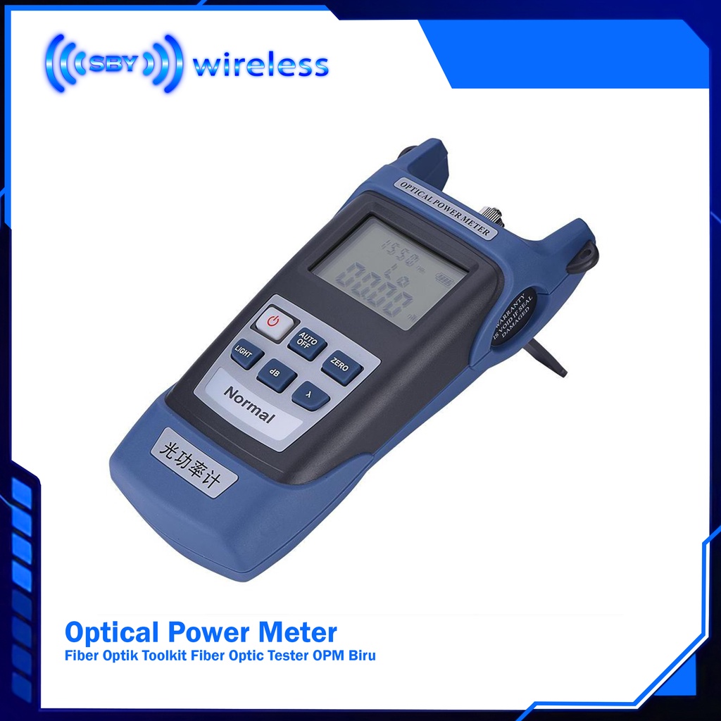 Optical Power Meter Fiber Optik Toolkit Fiber Optic Tester OPM Biru FO