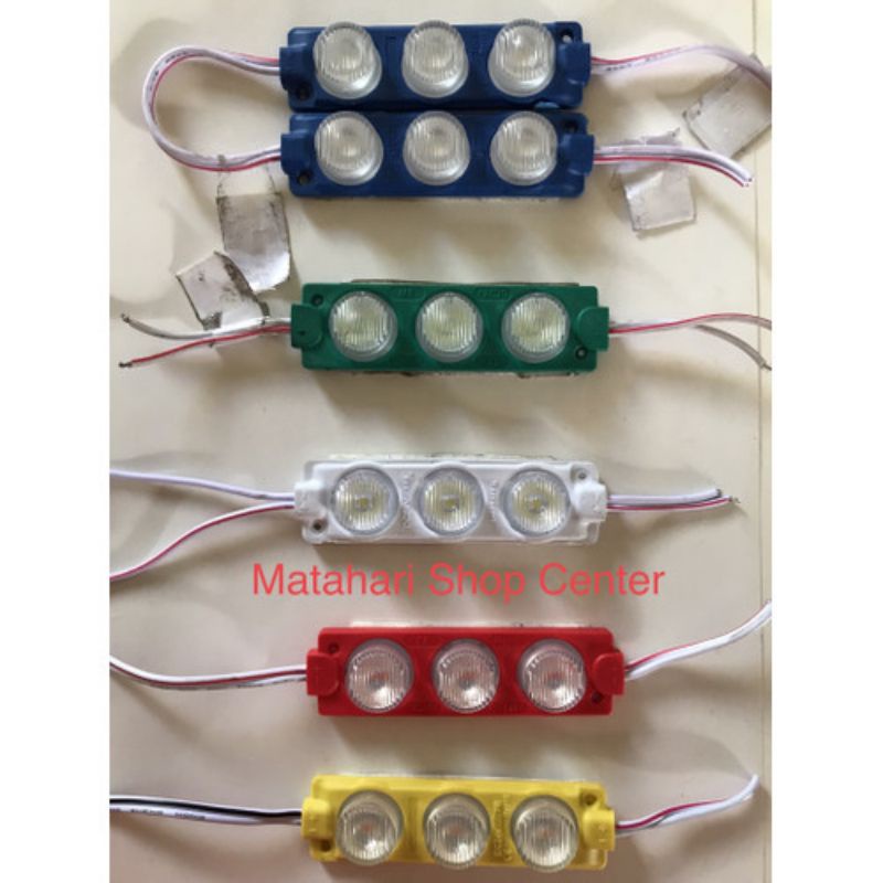 LAMPU LED MODUL 3MATA SMD 7520 3030 12VOLT DAN 24VOLT WATERPROOF 3