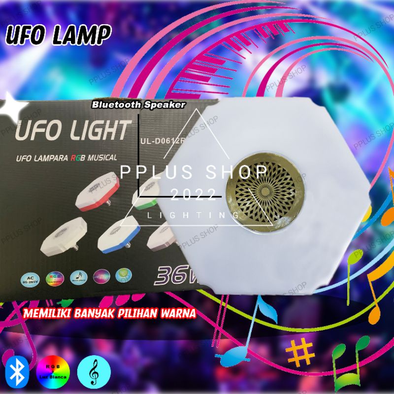 [ Pplus ] BOLHAM LED RGB DENGAN BLUETOOTH SPEAKER MUSIK / LAMPU LED RGB UFO WARNA WARNI E27 / LAMPU  RGB SEGI 6 SUARA KENCENG