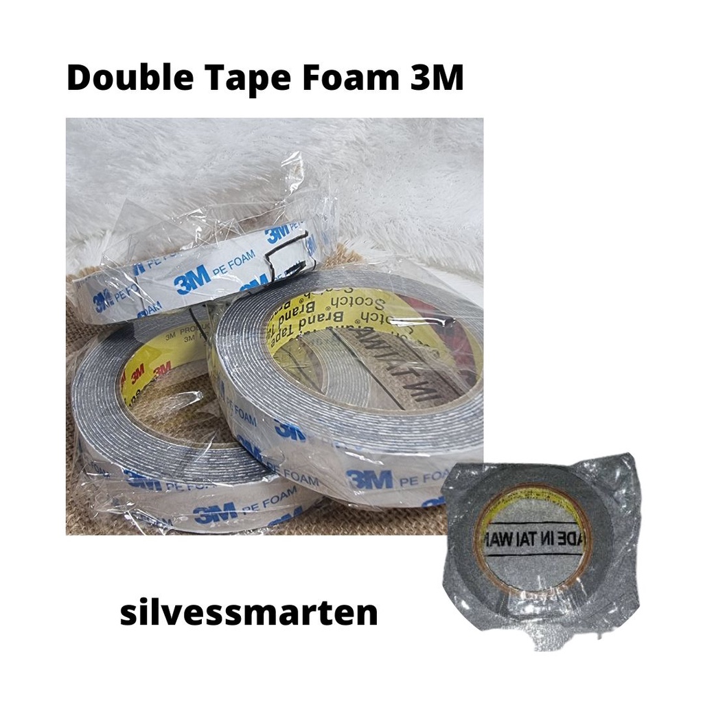 Double tape 3m / lem  / selatip bolak balek 3m  putih kecil /  DoubleTape 3M Putih Premium