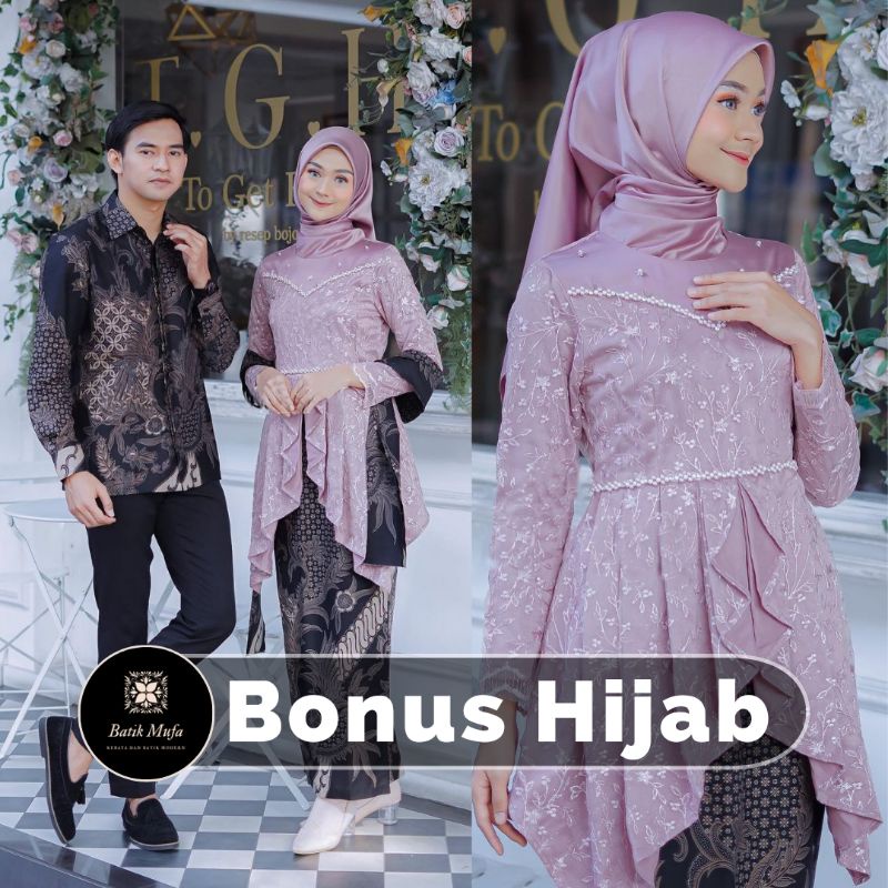 Set Kebaya Couple Laffeya Rose KEBAYA BROKAT TERBARU KEBAYA COUPLE KEBAYA MODERN KEBAYA KONDANGAN KEBAYA LAMARAN