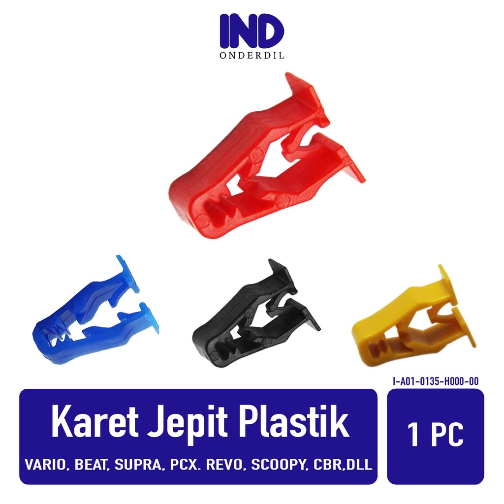 Klip-Clip-Rivet Jepit-Snap-Kancing Plastik Body-Visor Mega Pro New Primus-CRF 250-Tiger Revo Biru-Merah-Kuning