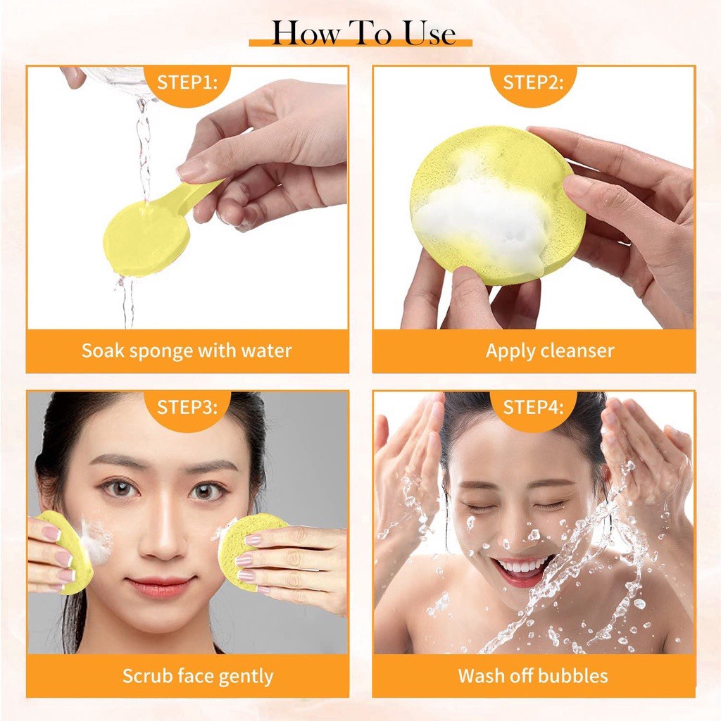 spons wajah cuci muka Sponge Stick 12pcs / Compressed Facial Sponge / Spons Kentang Chivey